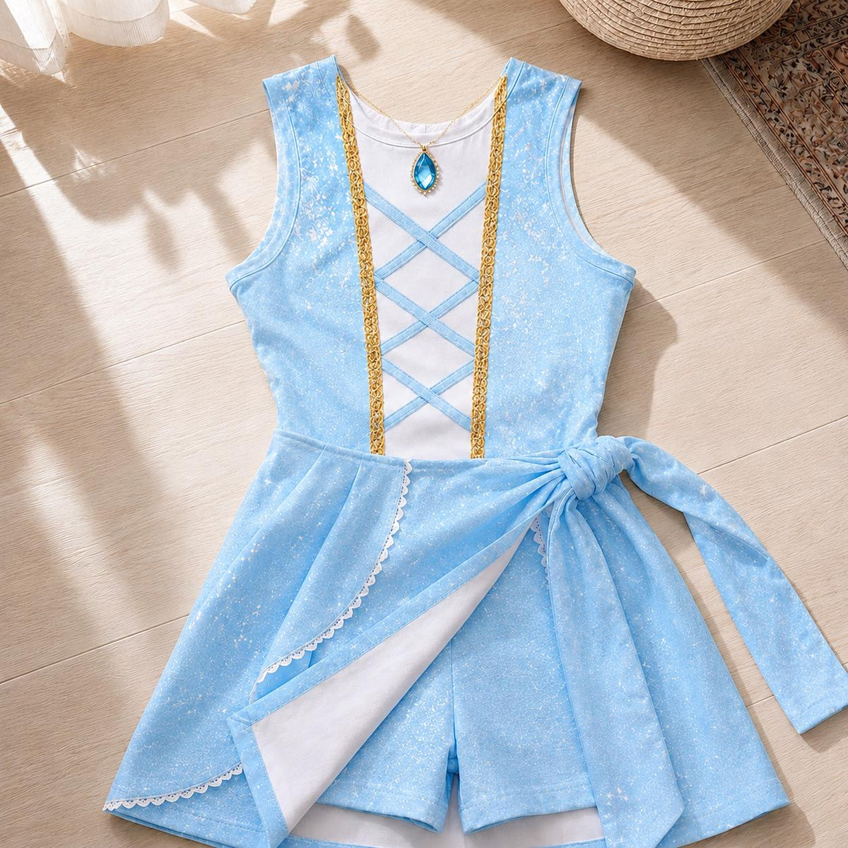 Disney Princess Inspired Cinderella Costume Tennis Dress, Fairy Tale Princess Dress, Cinderella Cosplay Dress, Disney Halloween Party Outfit