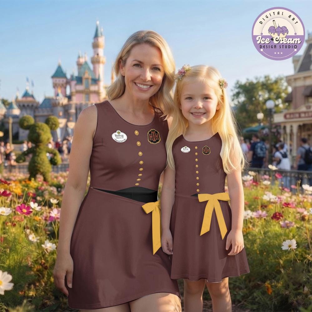 The Twilight Zone Tower of Terror Disney Hollywood Studios Costume Wrap Skort Dress, Hollywood Tower Hotel Bellhop Halloween Tennis Dress