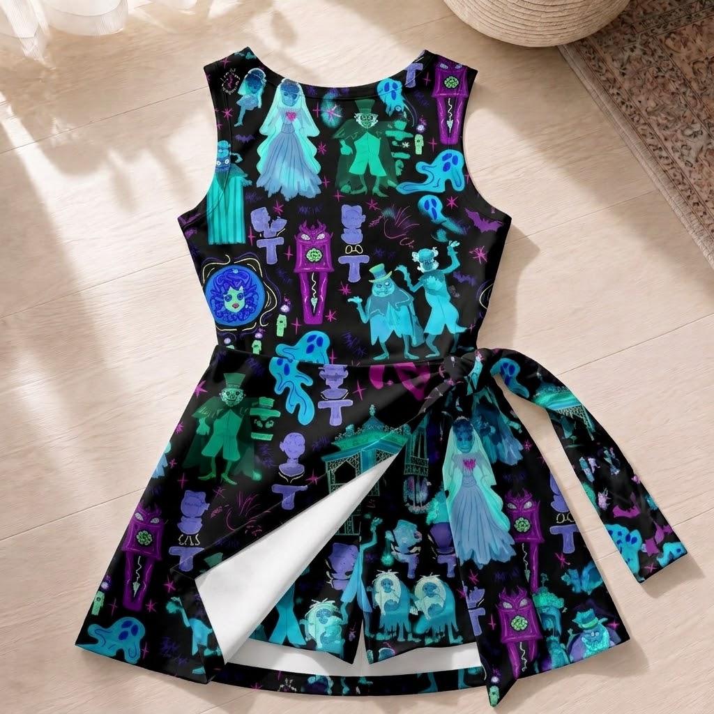 Haunted Mansion Costume Matching Outfits, Hitchhiking Ghosts Dress, Disney Halloween Party Dress, Ghost Host Cosplay, Disneyland Trip Outfit