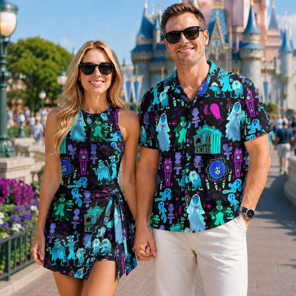 Haunted Mansion Costume Matching Outfits, Hitchhiking Ghosts Dress, Disney Halloween Party Dress, Ghost Host Cosplay, Disneyland Trip Outfit