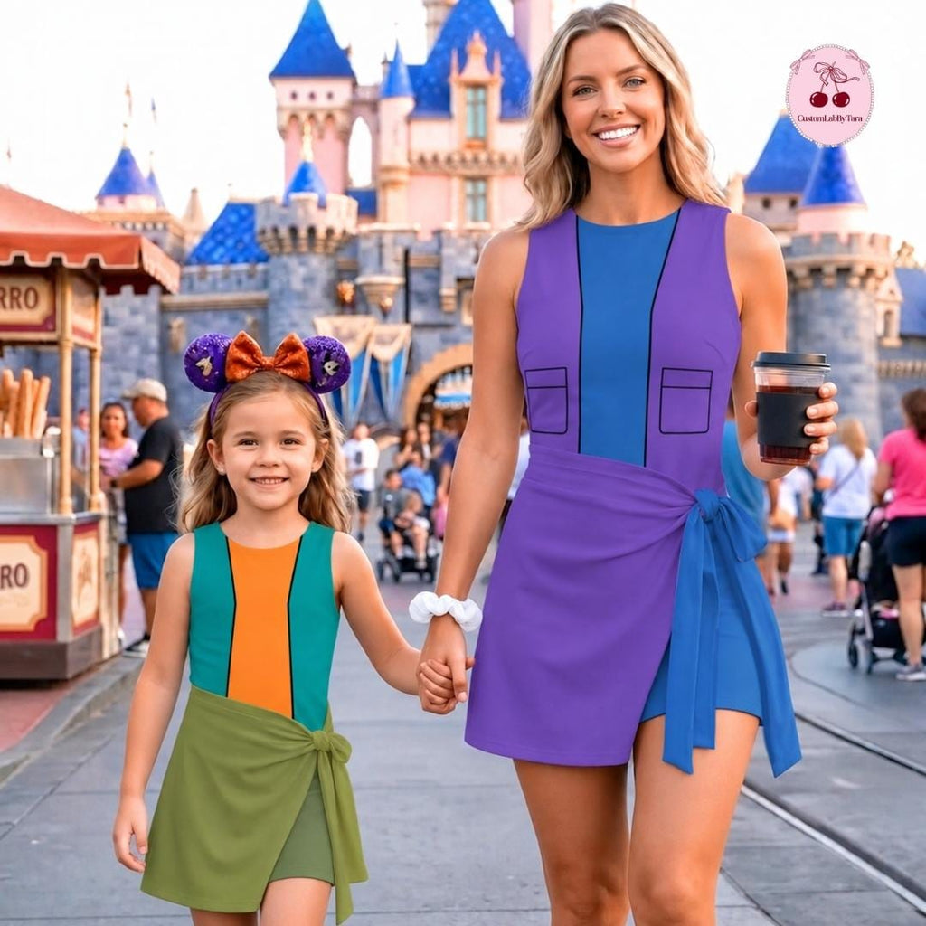 Blues Clues Tennis Dress, Blue Dog Birthday Skirt Activewear Set, Dog Lovers Family Birthday Party Mom Daughter Matching, Birthday Girl Gift