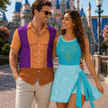 Jasmine And Aladdin Couple Outfit, Disney Princess Wrap Skort Dress, Halloween Costume, Women Cosplay Dress, Disneyland Trip Outfit