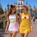 Halloween Belle And Mrs Potts Princess Wrap Skort Dress, Beauty & The Beast Princess Dress, Belle Princess Costume Outfit Halloween Party