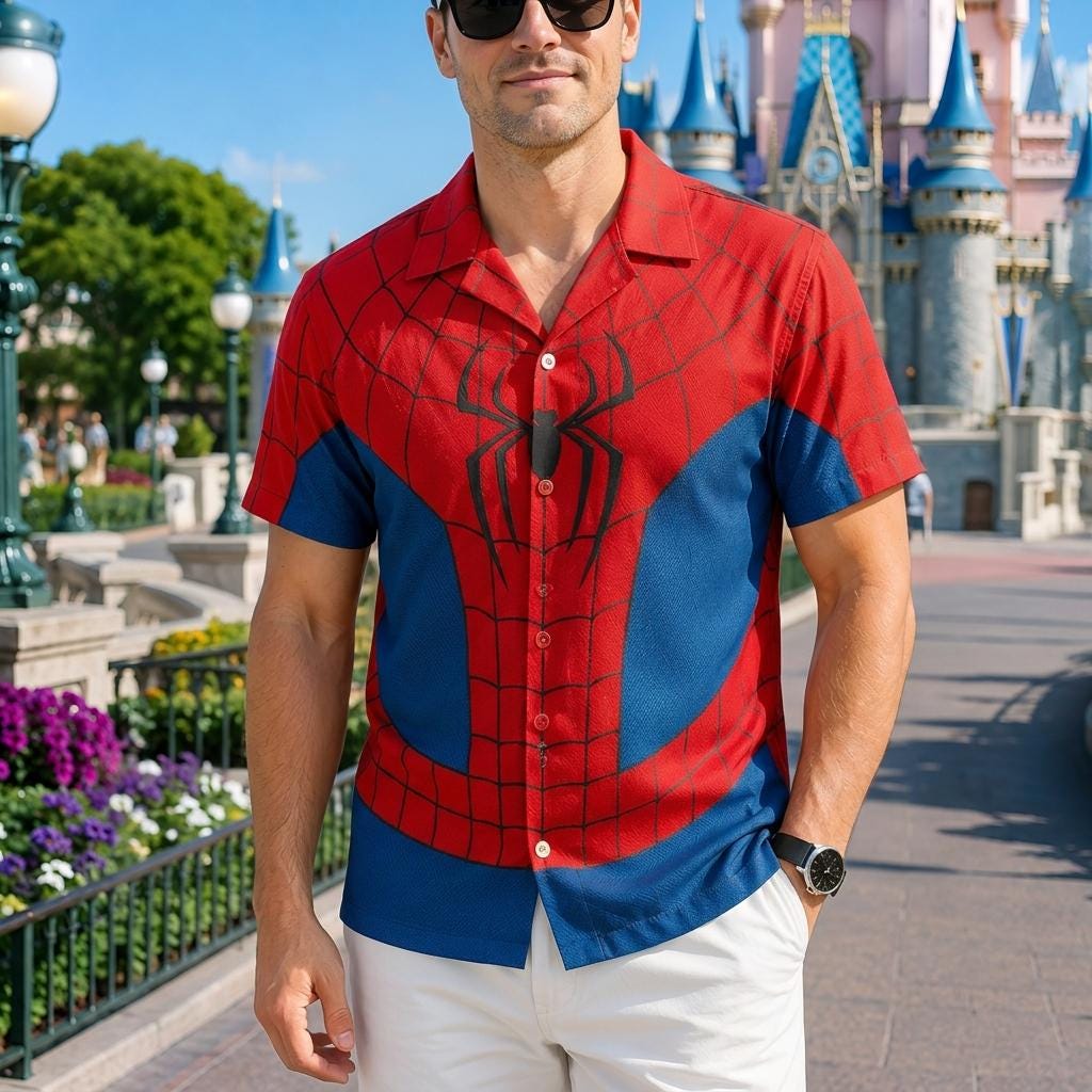 Spidey Costume Matching Family Outfit, Ghost Spider Tennis Dress, Spiderman Button Shirt, Superhero Cosplay Outfit, Disney Halloween Outfits