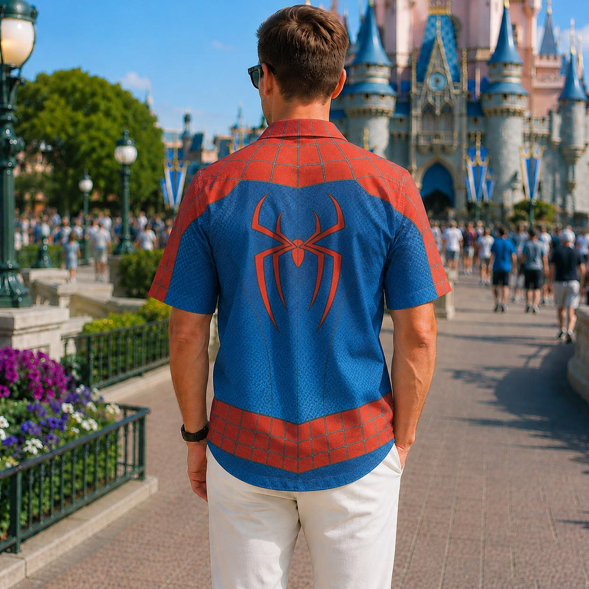 Spidey Costume Matching Family Outfit, Ghost Spider Tennis Dress, Spiderman Button Shirt, Superhero Cosplay Outfit, Disney Halloween Outfits