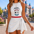 Forky Cosplay Wrap Skort Dress, Knifey Forky Tennis Skirt, Forky Inspired Halloween Cosplay Dress, Forky Costume Dress Gift, Halloween Dress