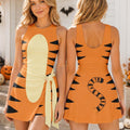 Halloween Tigger Costume Tennis Dress, Spooky Winnie The Pooh Tigger Cosplay Skort, Magical Kingdom Tiger Fall Activewear