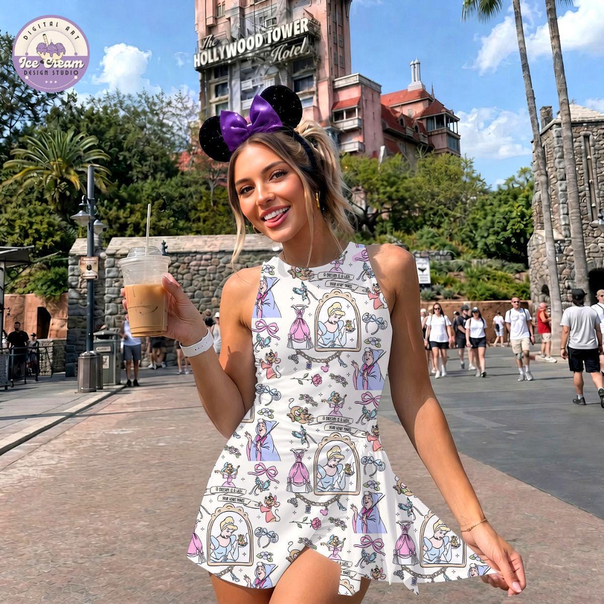 Disney Halloween Princess Skort Dress, Cinderella Princess Womens Kids Costume Dress Skirt, WDW Disneyland Group Party Dress Gift for her