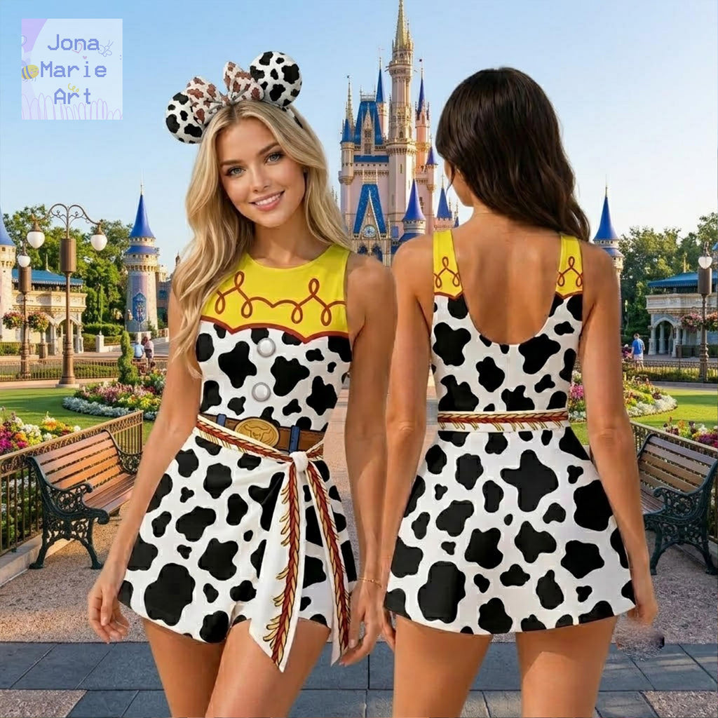 Jessie Tennis Dress Women Toy Story Cosplay Outfit Cowgirl Athletic Skort Dress Disney Parks Bound Activewear Golf Dress
