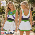 Buzz Lightyear Tennis Dress Women Toy Story Cosplay Outfit Space Ranger Athletic Skort Dress Disney Parks Bound Activewear Golf Dress
