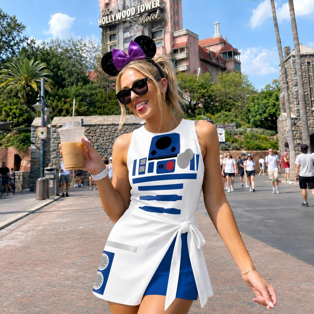 Star Wars Halloween Tennis Dress, Spooky Star Wars Characters Skirt, Disney Halloween Trip Skirt, Gift for her, Star Wars Women's Wrap Skirt