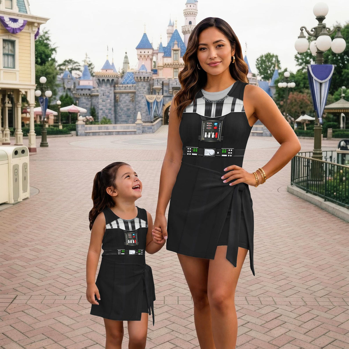 Darth Vader Costume Tennis Dress, Dark Side Cosplay Outfit, Disney Galaxys Edge Apparel, Sci Fi Theme Park Skirt, Star Wars Fan Gift
