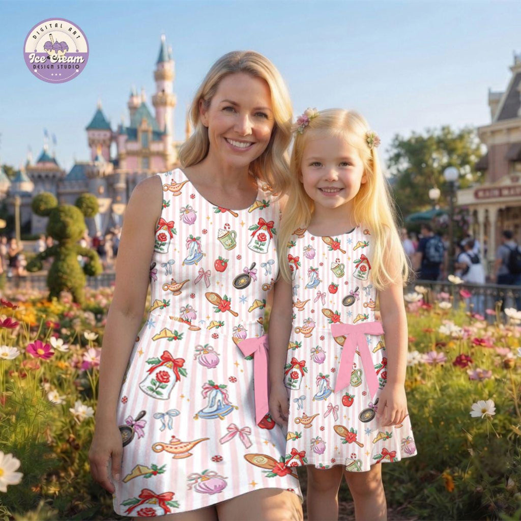 Disney Christmas Tennis Dress, Mickey's Very Merry Christmas Party Women Kids Costume Dress Skirt, Disney Princess Activewear, Girls Trip