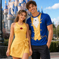 Beauty and the Beast Costume Wrap Skort Dress and 3D Shirt, Beauty and the Beast Inspired Couple Outfit, Belle Beast Couple