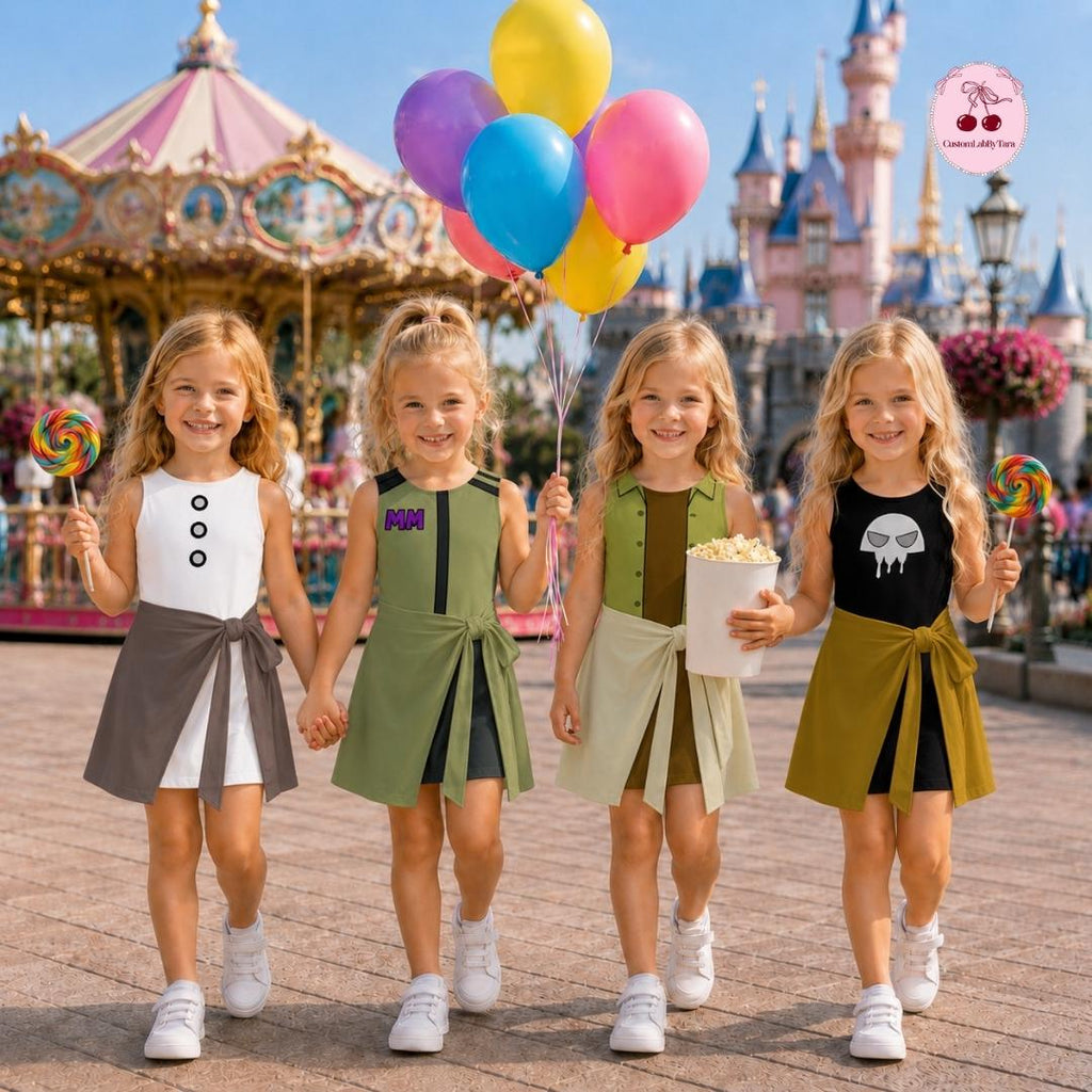 Disney Phineas and Ferb Tennis Dress, Disney Channel Perry the Platypus Candace Flynn Isabella Birthday Girl, Mom Kids Skirt Activewear Set