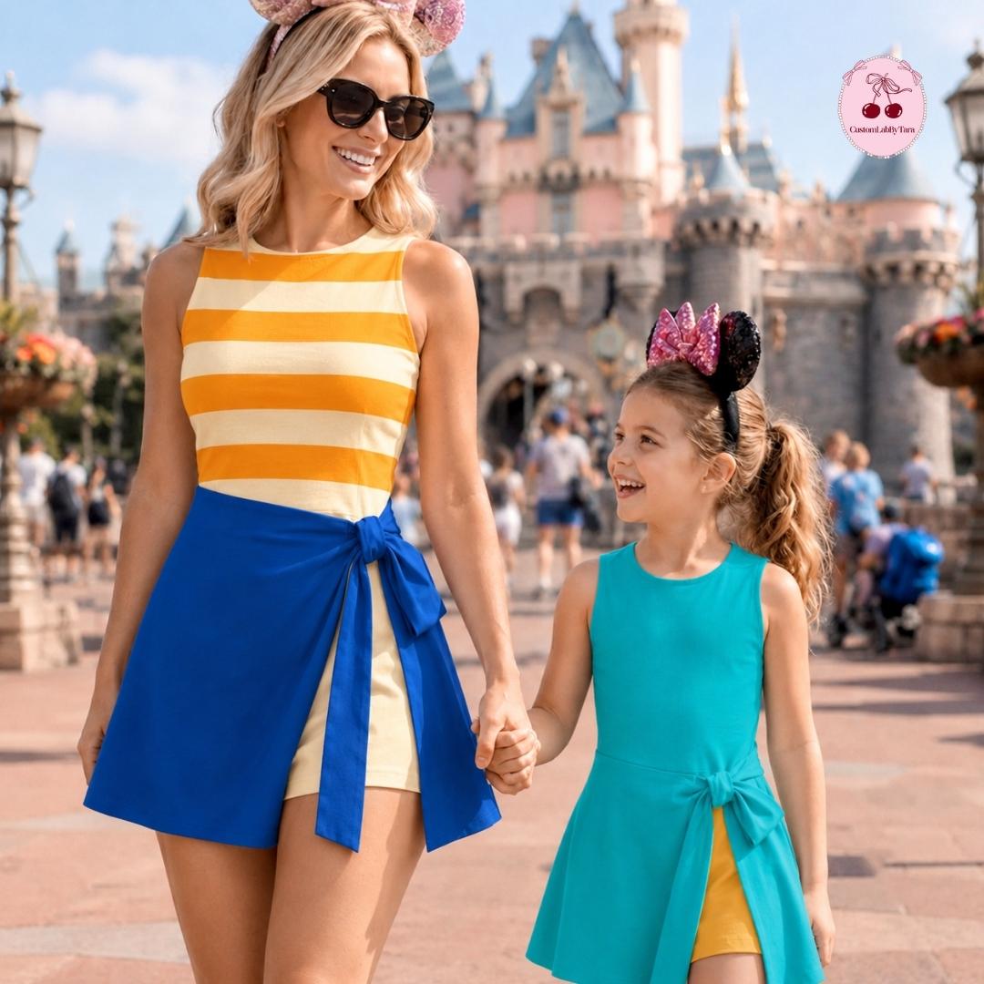 Disney Phineas and Ferb Tennis Dress, Disney Channel Perry the Platypus Candace Flynn Isabella Birthday Girl, Mom Kids Skirt Activewear Set