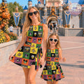 Mickey and Friends Spooky Sequin Block Squad Tennis Dress, Halloween Costume Dress Skirt, WDW Disneyland Halloween Outfit, Gift for her