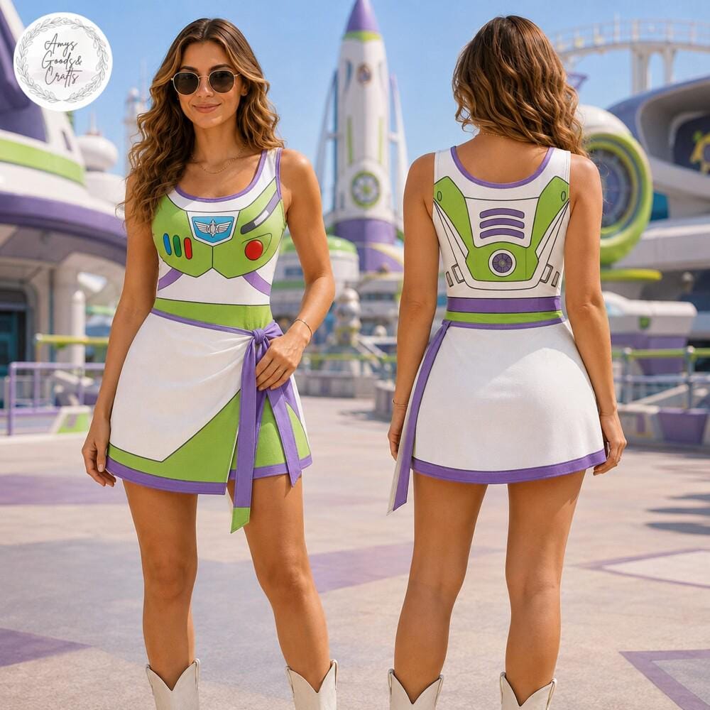 Halloween Buzz Lightyear Wrap Skort Dress, Woody Jessie Matching Dress, Toy Story Character Costume, Robot Cosplay, Halloween Gift For Her