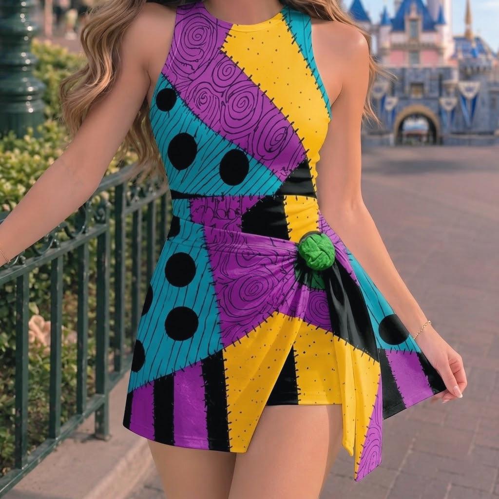 Halloween Nightmare Before Christmsa Tennis Dress Outfit, Jack Sally Skellington Oogie Boogie Halloween Outfit, Disney Trip Halloween Dress