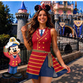 Captain Mickey Mouse Inspired Wrap Skort Dress, Sailor Captain Cruise Outfit, Nautical Theme Park Dress, Women WDW Summer Vacation Dress