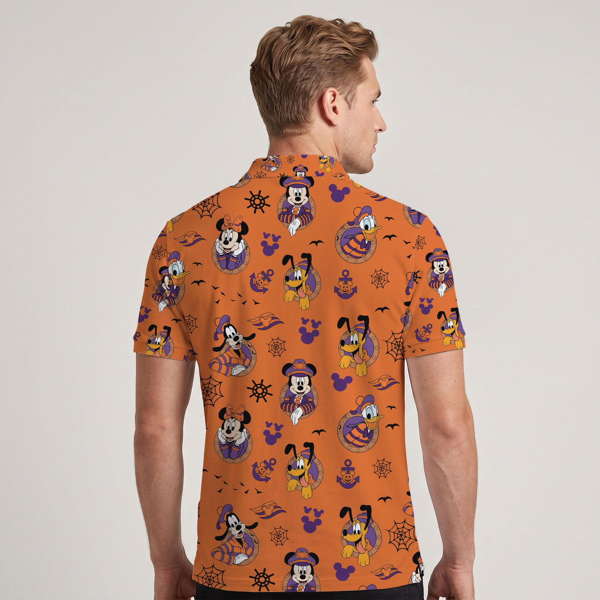 Cruise Squad Mickey and Friends Matching Couple Outfit, Halloween Sailor Trip Polo Shirt and Wrap Skort Dress, Theme Park Vacation Gift