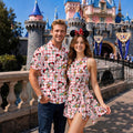 Mickey and Friends Christmas Matching Couple Outfit, Very Merry Xmas Lights Polo Shirt and Wrap Skort Dress, Theme Park Vacation Gift Idea