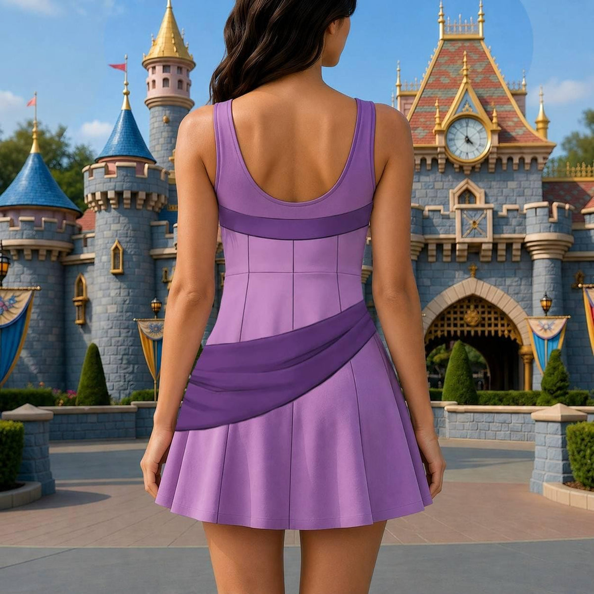 Megara Hercules Tennis Dress Skirt, Disney Hercules Halloween Costume Cosplay, Megara Hercules Dress, Magic Kingdom Dress Skirt Outfits
