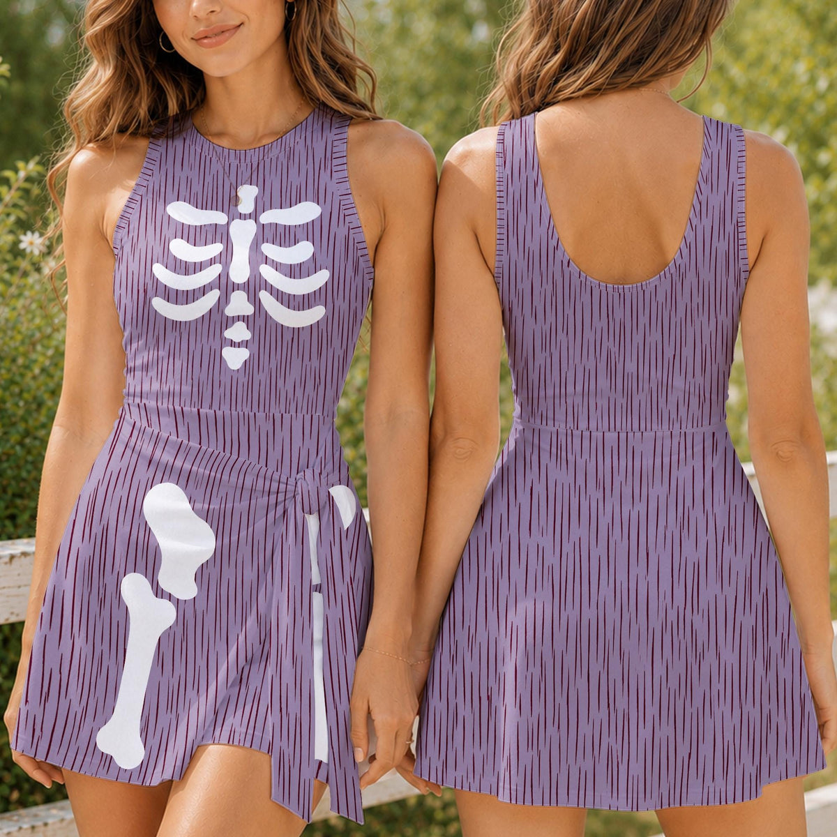 Halloween Barrel Costume Tennis Dress, Spooky The Nightmare Before Christmas, Barrel Boogie's Girls Activewear