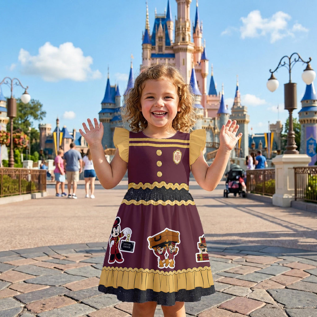 Bellhop Tower of Terror Wrap Skort Dress, Tower of Terror Dress Skirt, Wdw Cast Member Cosplay Dress, Tower Hotel Dress, DN Trip Outfits