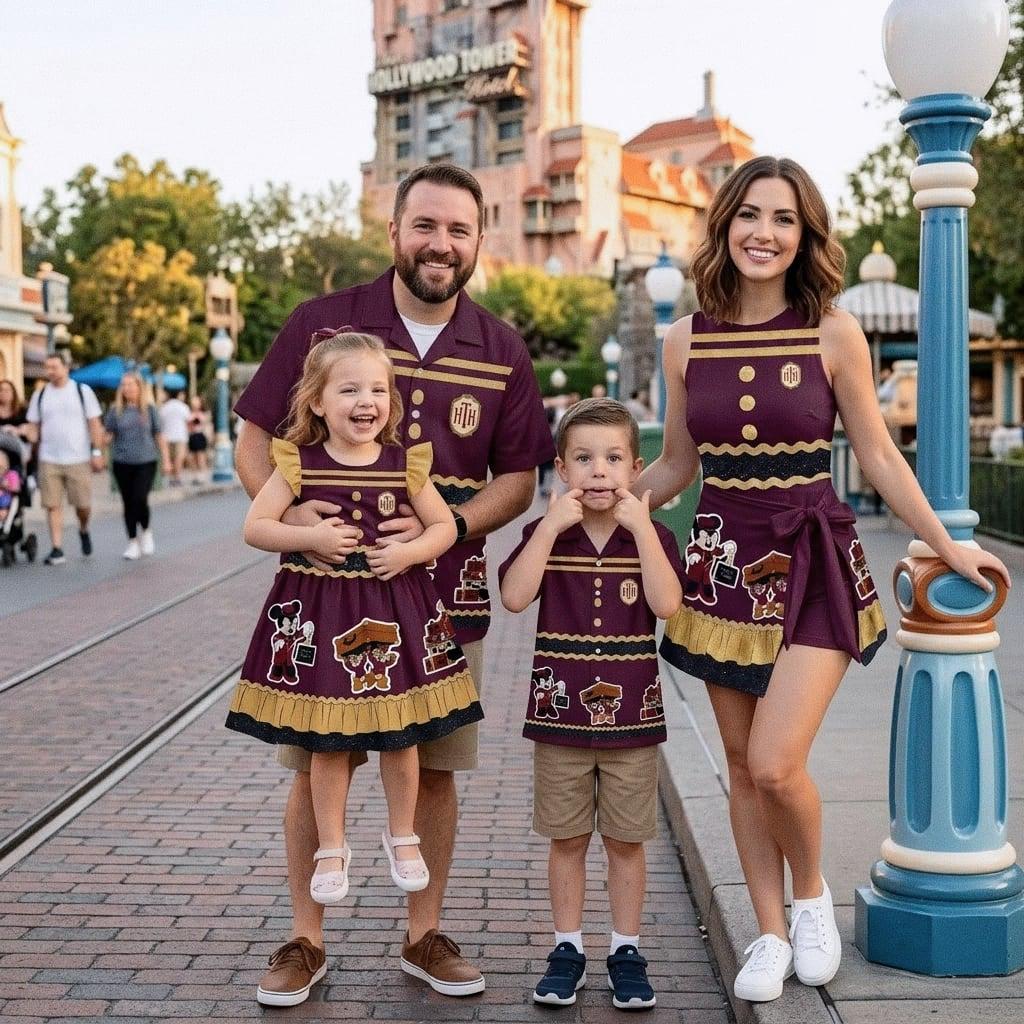 Bellhop Costume Matching Shirt, Tower of Terror Women Dress, Cast Member Cosplay Button Shirt, Tower Hotel Shirt, Gift For Women