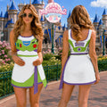 Buzz Lightyear Jumpsuit Skirt Cosplay Costume, Space Ranger Disneyland Costume For Woman, Spooky Toy Character Dress, Theme Park Clothing