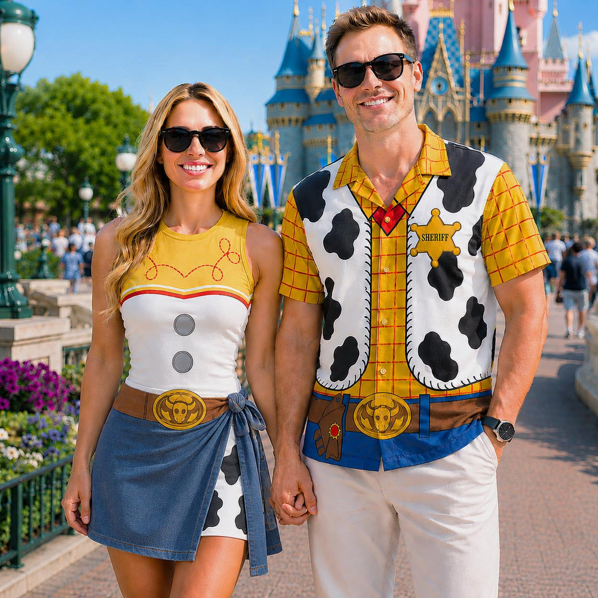 Disney Toy Story Costume Matching Family Outfit, Woody Button Shirt, Jessie Tennis Dress, Toy Story Cosplay, Disney Halloween Party Outfits