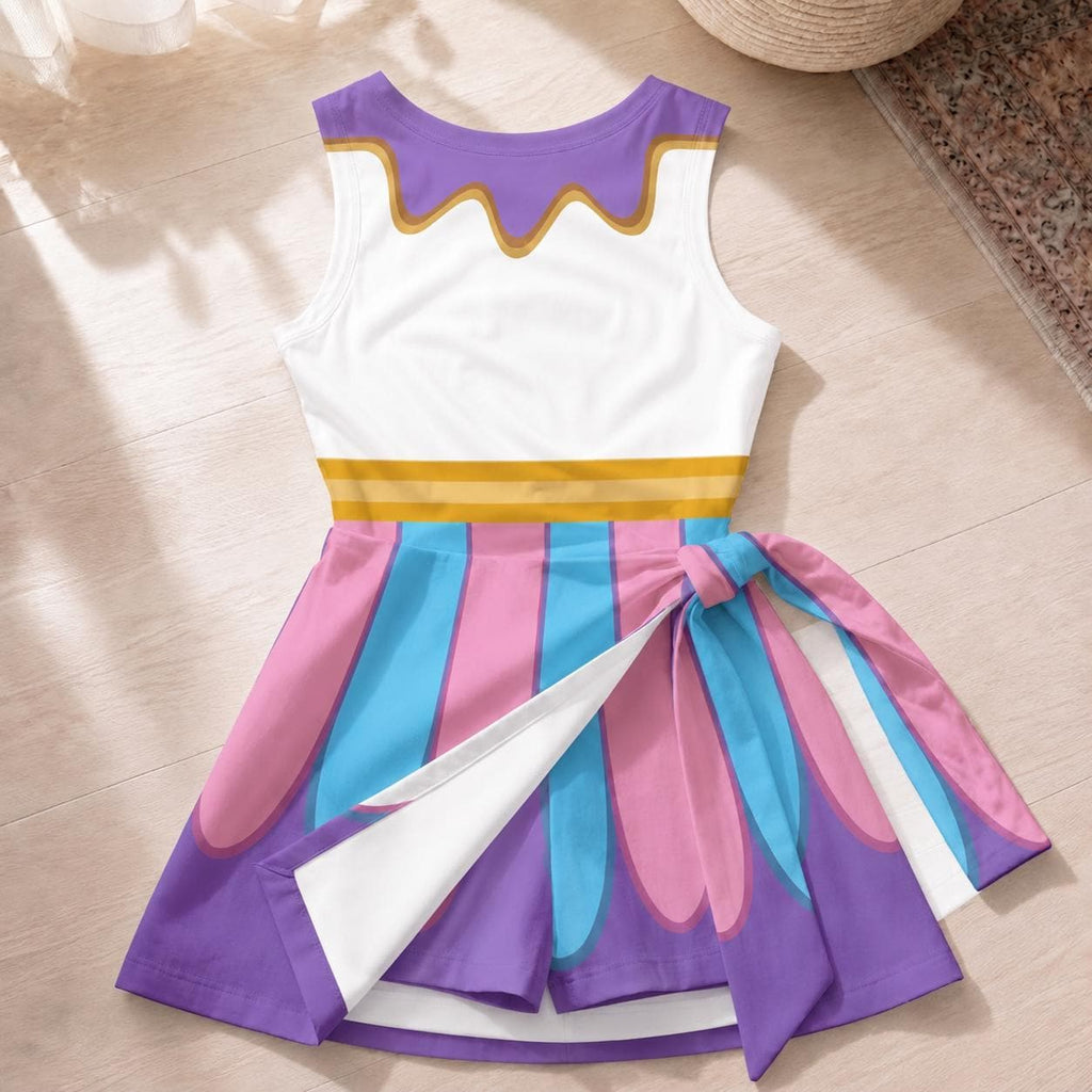 Halloween Mrs. Potts Beauty And The Beast Costume Tennis Dress, Mrs. Teapot Cosplay Dress, Disneyworld Girl Dress, Disney Halloween Outfits