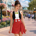 Halloween Mickey Mouse Wrap Skort Dress, Mickey Mouse Halloween Cosplay Outfit, Mickey Mouse Inspired Dress, WDW Halloween Trip Outfit