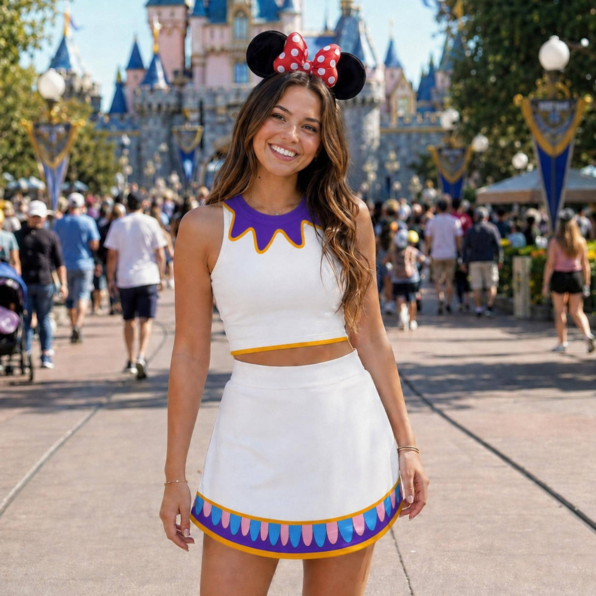 Mrs Potts Activewear Skort Dress, Beauty and the Beast Costume, Teapot Character Inspired Outfit, Fairytale Theme Park Dress