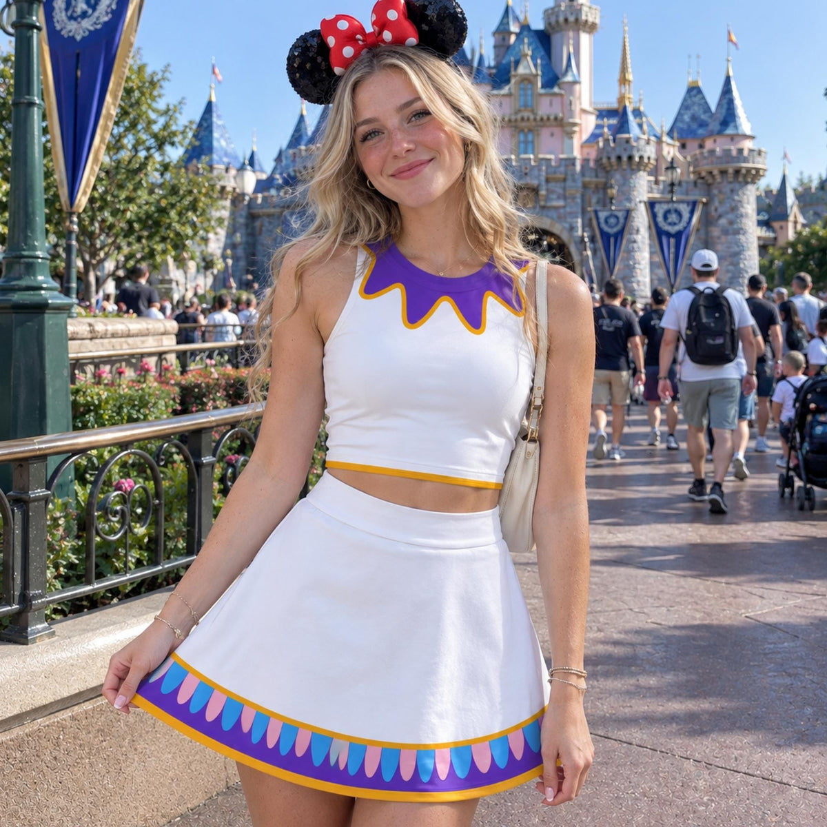 Mrs Potts Activewear Skort Dress, Beauty and the Beast Costume, Teapot Character Inspired Outfit, Fairytale Theme Park Dress