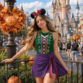 Halloween Sorcerer Wrap Skort Dress, Red Blue Costume Outfit, Girls Cosplay Dress, Halloween Trip Outfit, Gift for Her