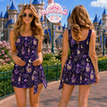 Witch Potion Jumpsuit Skirt Costume, Spooky Halloween Dress for Women, Disneyland Theme Park Dress, Magic Wizard Cosplay Skort Outfit
