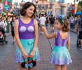 Princess Ariel Disney Bounding Dress, Little Mermaid Princess Skater Dress, Disney World Vacation Costume