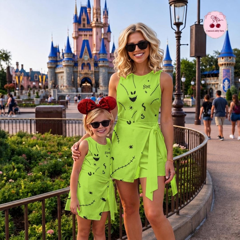 Personalized The Nightmare Before Christmas Disney Oogie Boogie Bash Halloween Tennis Dress, Jack Skellington Oogie Boogie Skirt Activewear