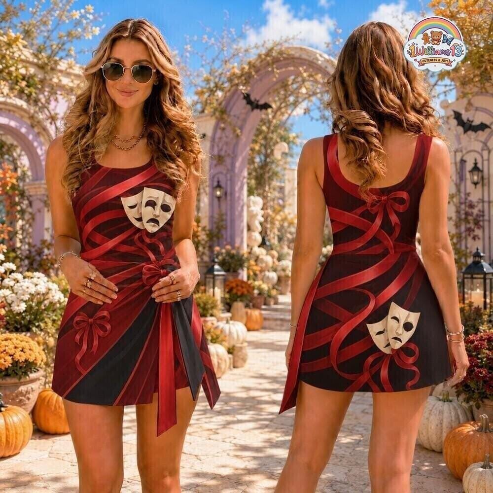 Halloween Amazing Digital Circus Gangle Skort Dress, TADC Wrap Skirt Outfit, Digital Circus Cosplay Costume, Halloween Party Dress