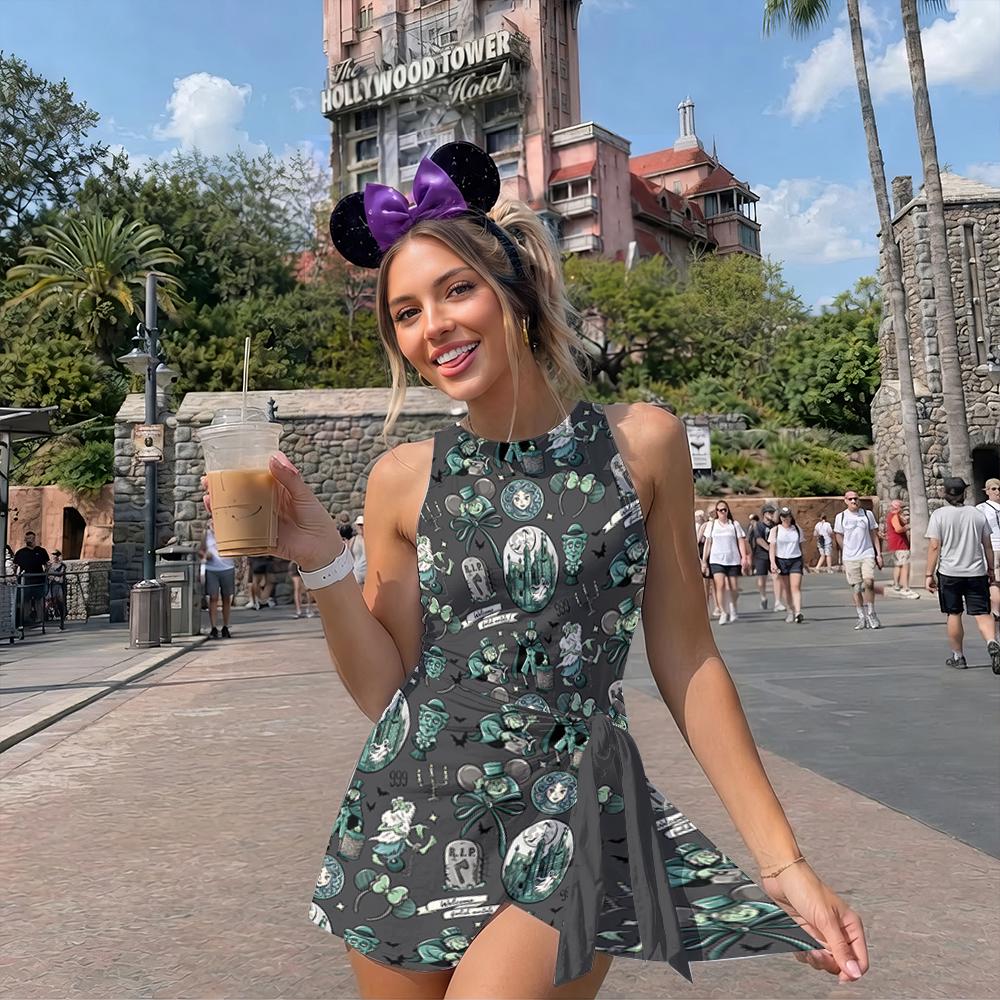 Coquette Bow The Haunted Mansion Tennis Dress Skirt, Madam Leota Hitchhiking Ghosts Dress, Disney Spooky Season Skirt, Not So Scary Skort