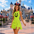 Oogie Boogie Tennis Dress Skirt,Halloween Oogie Costume Wrap Skort Dress,Disney Not So Scary Party Green Dress,Halloween Skirt For Girl