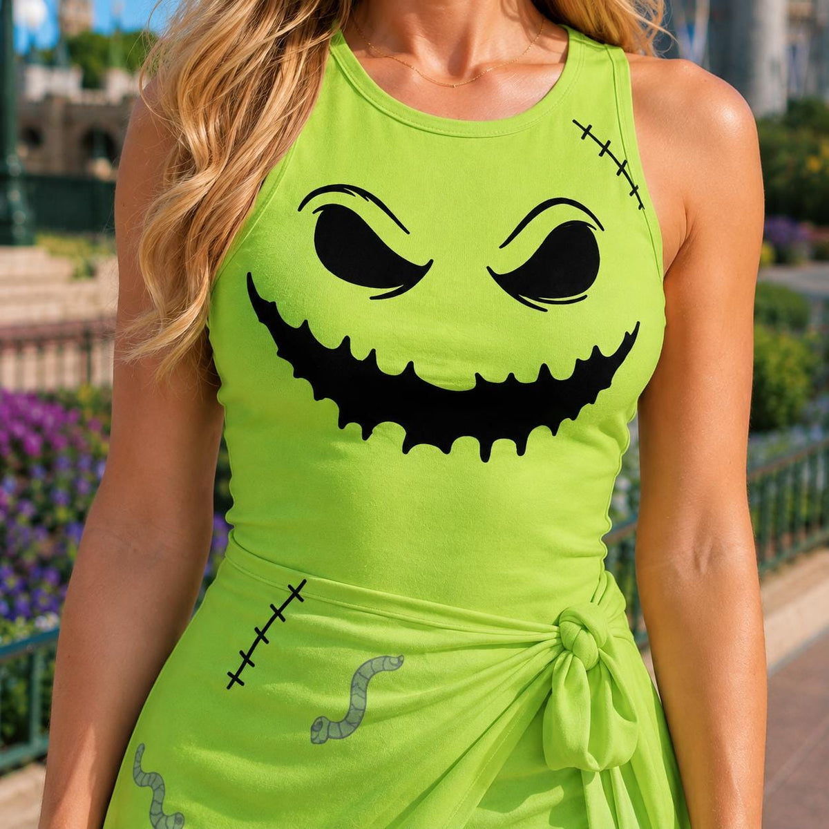 Halloween Oogie Boogie Costume Matching Outfit, Nightmare Before Christmas Button Shirt, Cosplay Oogie Boogie Tennis Dress, Halloween Outfit