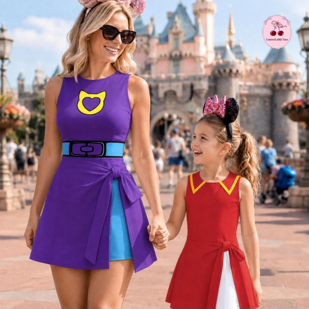 Disney SuperKitties Tennis Dress, Disney Junior Super Kitties Ginny Sparks Buddy Bitsy Birthday Girl, Cat Lovers Mom Skirt Activewear Set