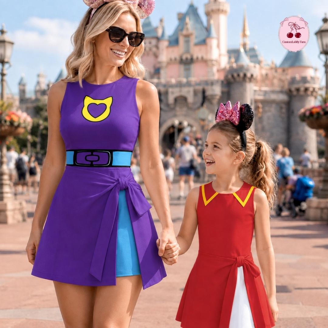 Disney SuperKitties Tennis Dress, Disney Junior Super Kitties Ginny Sparks Buddy Bitsy Birthday Girl, Cat Lovers Mom Skirt Activewear Set