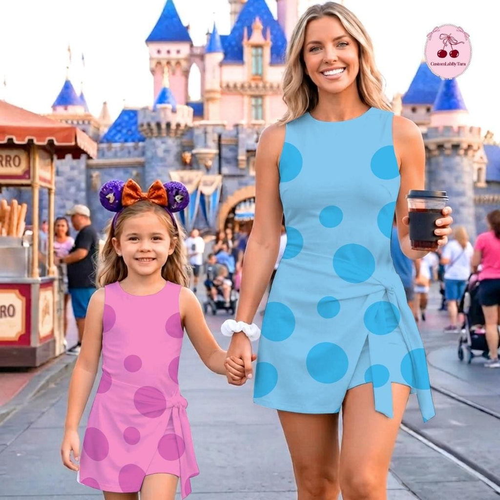 Blues Clues Tennis Dress, Blue Dog Birthday Skirt Activewear Set, Dog Lovers Family Birthday Party Mom Daughter Matching, Birthday Girl Gift