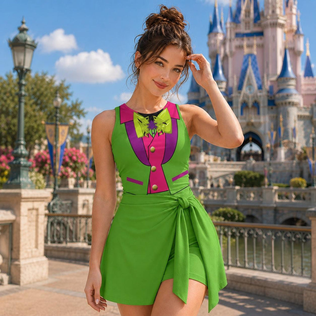 Mickey's Not So Scary Halloween Wrap Skort Dress, Inspired Mickey Mouse Cast Member Halloween Costume Cosplay, WDW Halloween Trip Outfits