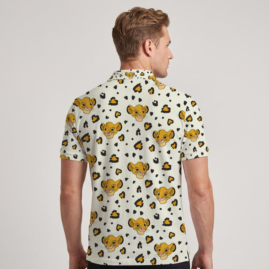 Simba Lion King Matching Couple Outfit, Leopard Polo Shirt and Wrap Skort Dress, Theme Park Vacation Gift, Safari Couple