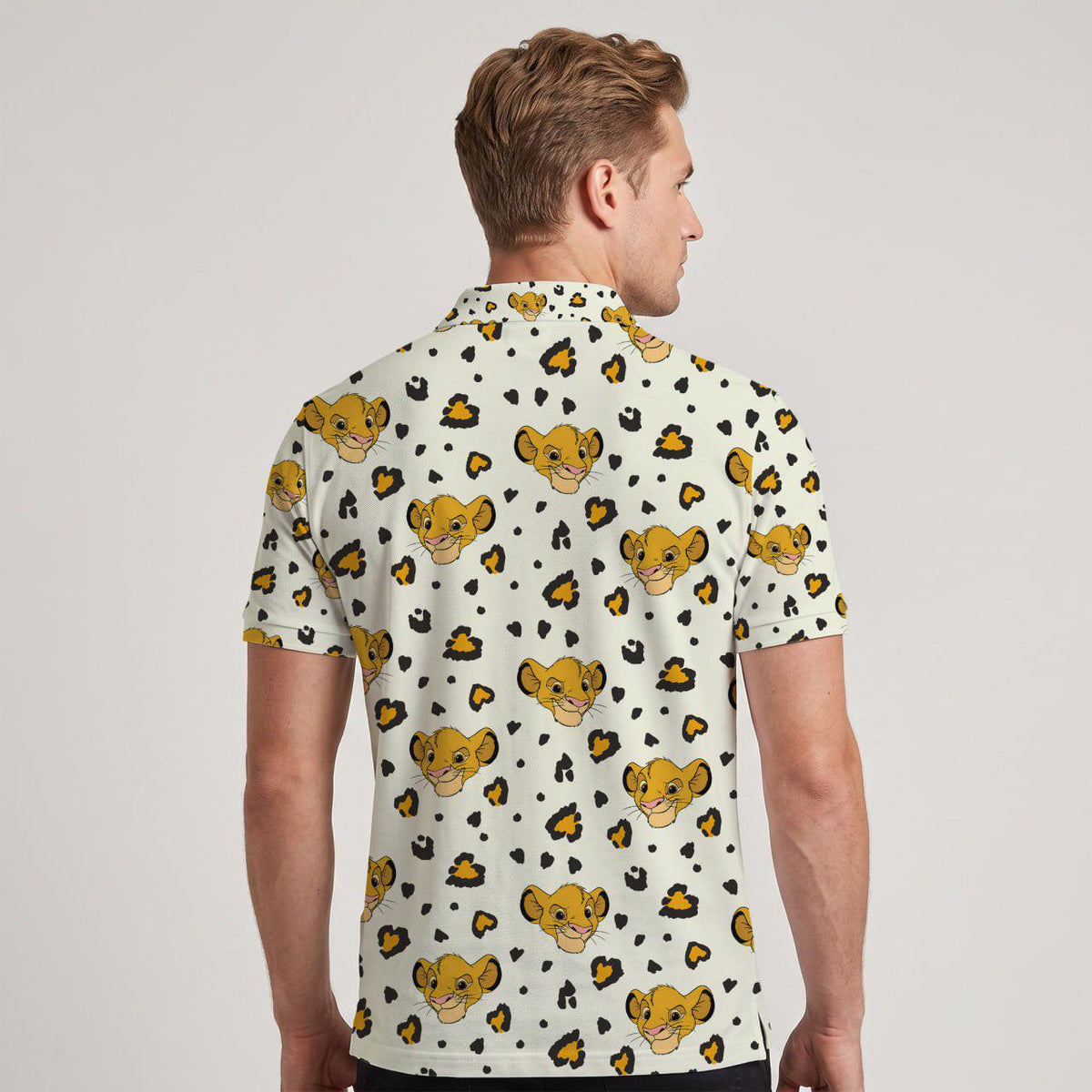 Simba Lion King Matching Couple Outfit, Leopard Polo Shirt and Wrap Skort Dress, Theme Park Vacation Gift, Safari Couple